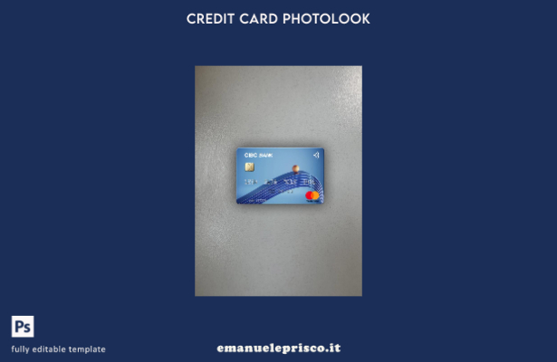 modello frontale photolook mastercard USA CIBC Bank in stile verificato